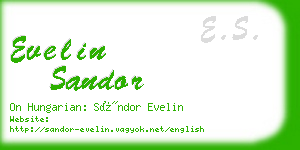 evelin sandor business card